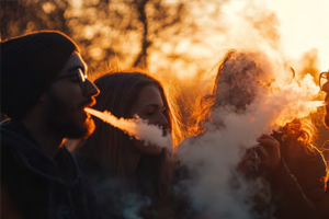 people using e-cigarettes